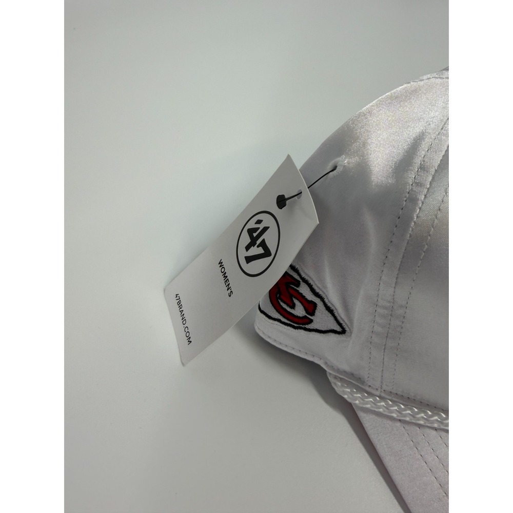 Kansas City Chiefs '47 Brand Womens White Outspoken Hitch Adjustable Hat Cap NWT - Picture 4 of 5